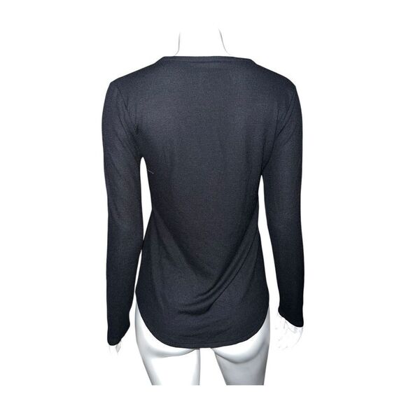 Athleta Women's Wind Down Sleep Top Henley Black Medium NWOT - Picture 5 of 10